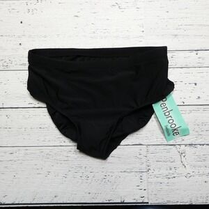 Penbrooke Swimsuit Bottom Womens 16 Black‎ Tummy Control Swim Brief Plus Size